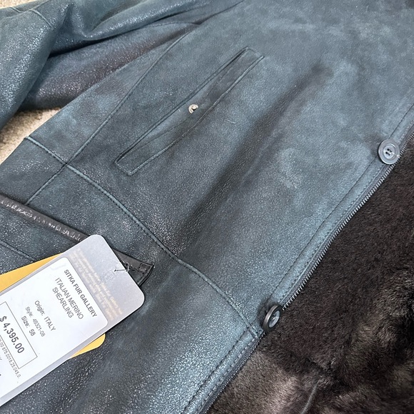 Italian Merino Shearling Fur Coat - Picture 3 of 7